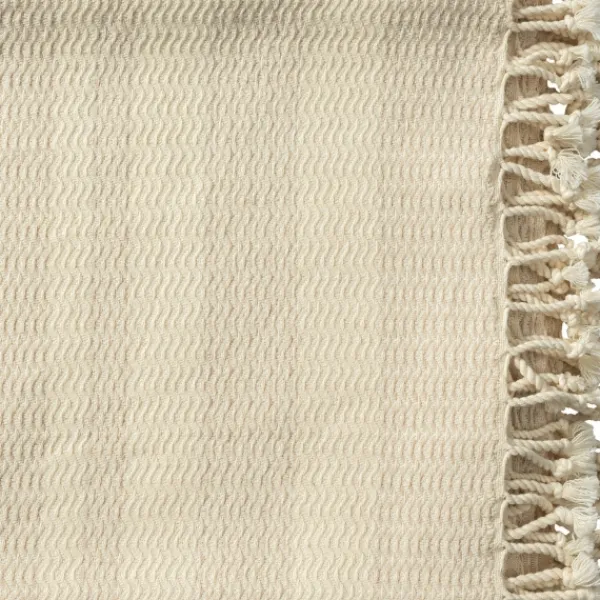 Blankets & Throws-Kirkland's Home Beige And White Stripes Cotton Throw Tan