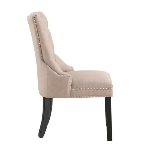 Dining Chairs-Kirkland's Home Beige Hourglass Tufted Dining Chairs, Set Of 2 Tan