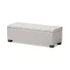 Benches & Ottomans-Kirkland's Home Beige Tufted Contemporary Storage Bench Tan/Gray