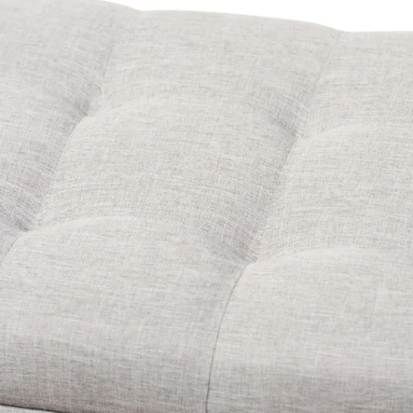 Benches & Ottomans-Kirkland's Home Beige Tufted Contemporary Storage Bench Tan/Gray