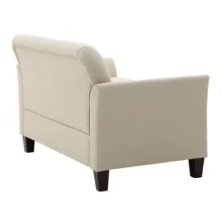 Sofas & Loveseats-Kirkland's Home Beige Upholstered Button Tufted Loveseat Tan