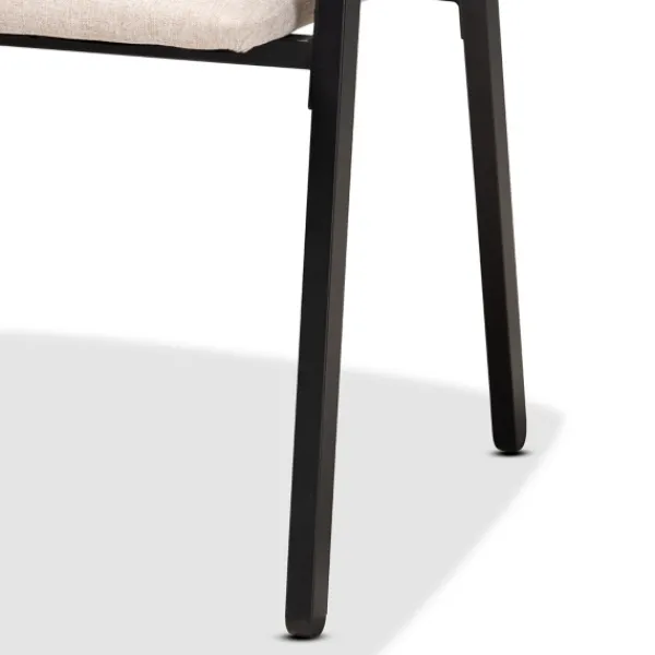 Dining Tables-Kirkland's Home Beige Upholstered Metal Frame 5-Pc. Dining Set Tan