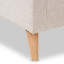 Beds & Headboards-Kirkland's Home Beige Upholstered Wingback Queen Platform Bed Ivory
