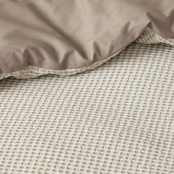 Duvets-Kirkland's Home Beige Waffle Weave 3-Pc. Queen Duvet Cover Set Tan