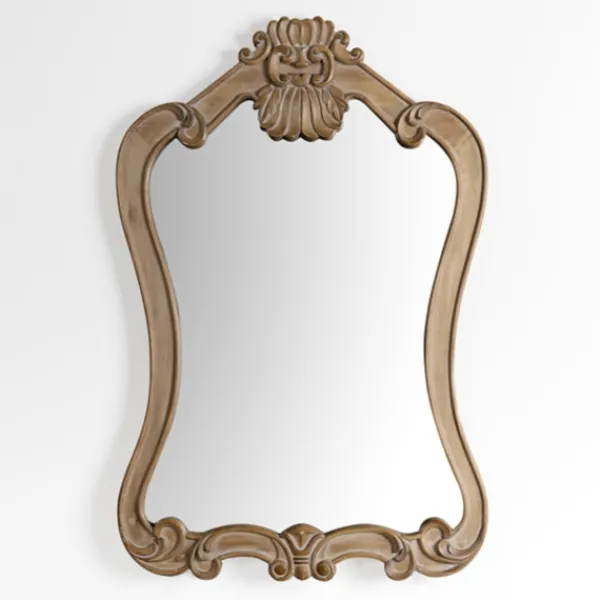 Decorative Mirrors-Kirkland's Home Belle Natural Scroll Top Wall Mirror
