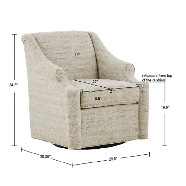Accent Chairs-Kirkland's Home Benton Swivel Glider Accent Chair Tan