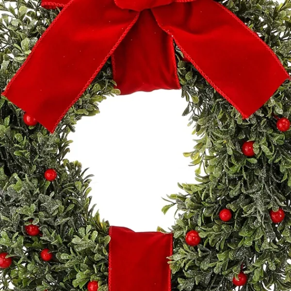 Wreaths-Kirkland's Home Berries And Boxwood Double Wreath Green/Red