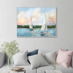 Framed Art-Kirkland's Home Best Day Ever Framed Canvas Art Print Blue/Multi