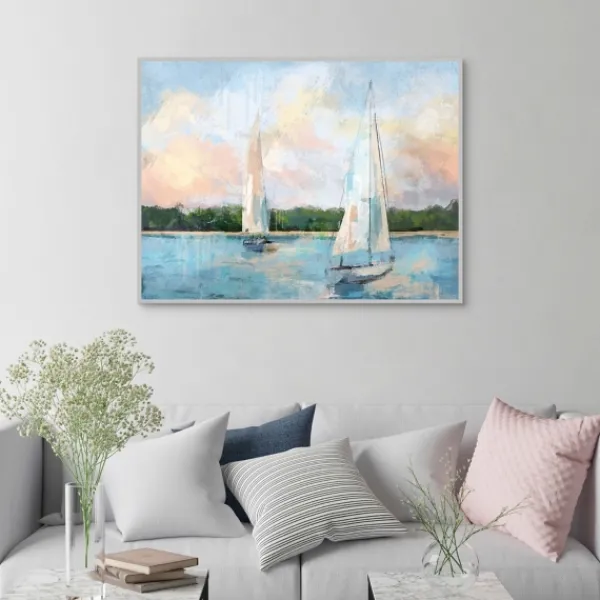 Framed Art-Kirkland's Home Best Day Ever Framed Canvas Art Print Blue/Multi