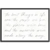 Wall Quotes & Signs-Kirkland's Home Best Things Framed Canvas Art Print, 38X26 In. White/Black