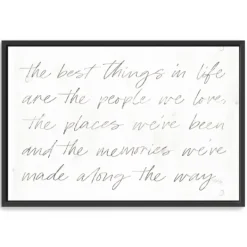 Wall Quotes & Signs-Kirkland's Home Best Things Framed Canvas Art Print, 38X26 In. White/Black