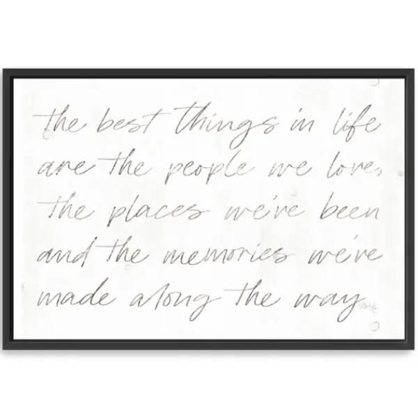 Wall Quotes & Signs-Kirkland's Home Best Things Framed Canvas Art Print, 38X26 In. White/Black