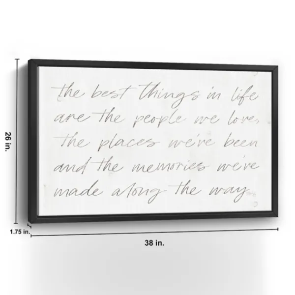 Wall Quotes & Signs-Kirkland's Home Best Things Framed Canvas Art Print, 38X26 In. White/Black