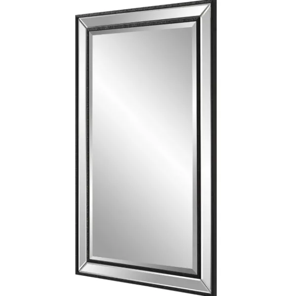 Decorative Mirrors-Kirkland's Home Beveled Rectangular Wall Mirror Black