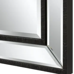 Decorative Mirrors-Kirkland's Home Beveled Rectangular Wall Mirror Black