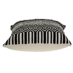 Pillows-Kirkland's Home Bianca Boho Textural Throw Pillow Black/White