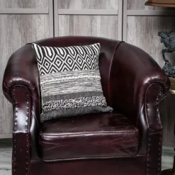 Pillows-Kirkland's Home Bianca Boho Textural Throw Pillow Black/White