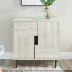 Cabinets & Sideboards-Kirkland's Home Birch Color Pop Geometric Cabinet Tan