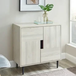 Cabinets & Sideboards-Kirkland's Home Birch Color Pop Geometric Cabinet Tan