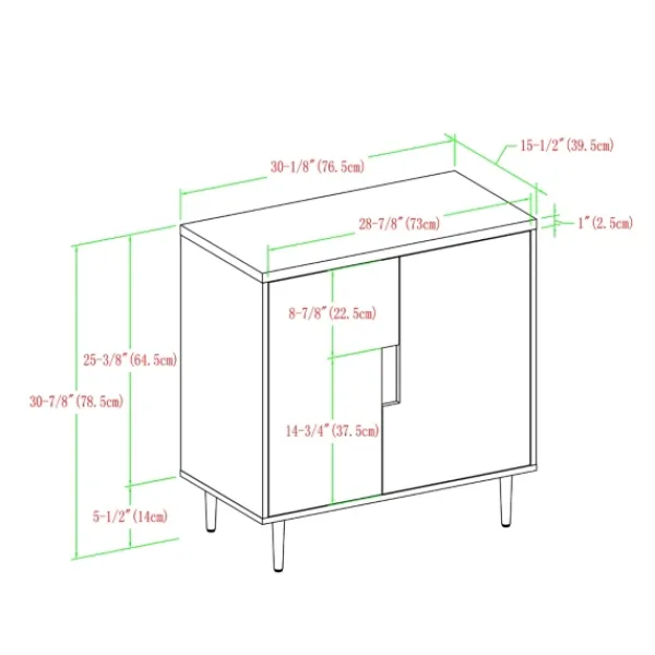 Cabinets & Sideboards-Kirkland's Home Birch Color Pop Geometric Cabinet Tan
