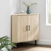 Cabinets & Sideboards-Kirkland's Home Birch Wood Finish Corner Cabinet Tan