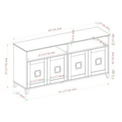 Tv Stands & Media Consoles-Kirkland's Home Birch Wooden Door Modern Tv Stand Ivory