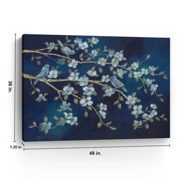 Canvas Art-Kirkland's Home Bird Conference Giclee Canvas Print, 48X36 In. Blue
