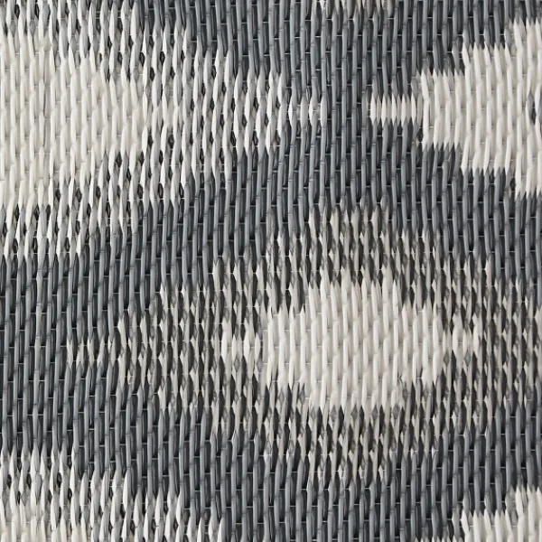Outdoor Rugs-Kirkland's Home Black & Gray Diamond Stripe Outdoor Area Rug, 4X6 Black/Gray