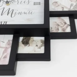 Clocks-Kirkland's Home Black 12 Photo Frame Collage Clock