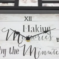 Clocks-Kirkland's Home Black 12 Photo Frame Collage Clock
