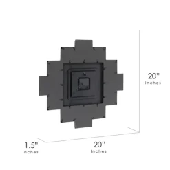 Clocks-Kirkland's Home Black 12 Photo Frame Collage Clock