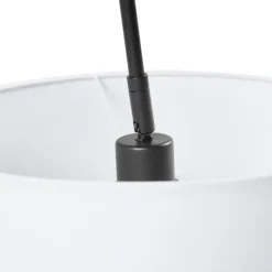 Floor Lamps-Kirkland's Home Black Adjustable Arm Modern Floor Lamp White