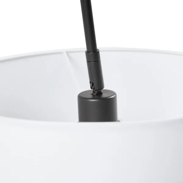 Floor Lamps-Kirkland's Home Black Adjustable Arm Modern Floor Lamp White