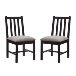 Dining Chairs-Kirkland's Home Black And Classic Dining Chairs, Set Of 2 Gray