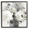 Canvas Art-Kirkland's Home Black And Cream Abstract Floral Canvas Art Print Black/Ivory