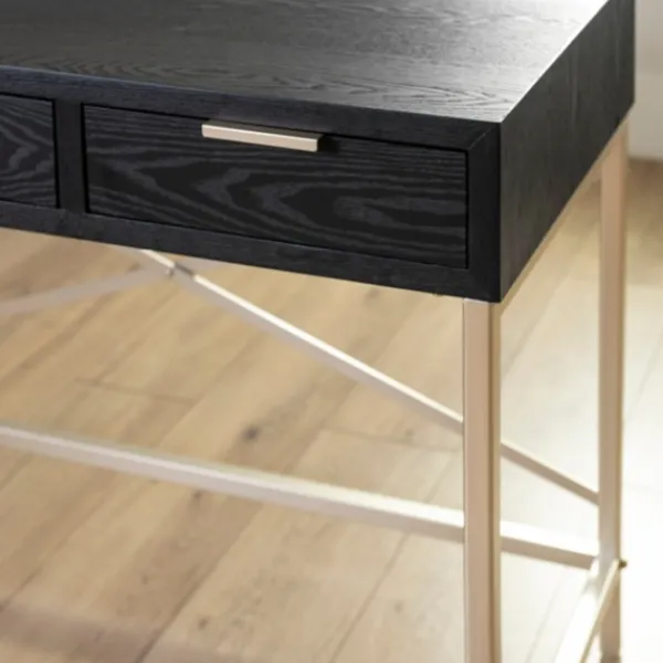 Office Furniture-Kirkland's Home Black And Gold Blake Desk