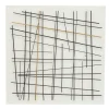 Wall Plaques-Kirkland's Home Black And Gold Iron Abstract Lines Plaque White/Gold/Black