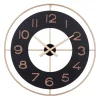 Clocks-Kirkland's Home Black And Gold Open Frame Axis Clock