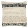Pillows-Kirkland's Home Black And Ivory Moroccan Textured Pillow Ivory/Black