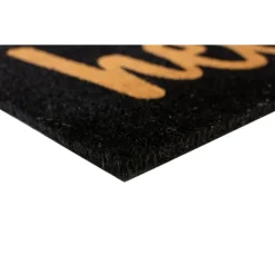 Doormats-Kirkland's Home Black And Natural Coir Hello Doormat, 36X24 In. Black/Tan