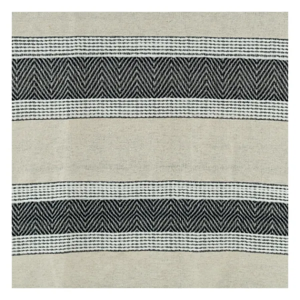 Blankets & Throws-Kirkland's Home Black And Natural Colorblock Chevron Throw Black/Tan