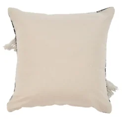 Pillows-Kirkland's Home Black And Natural Mingled Texture Pillow Black/Ivory