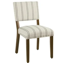 Dining Chairs-Kirkland's Home Black And Striped Dining Chairs, Set Of 2 White