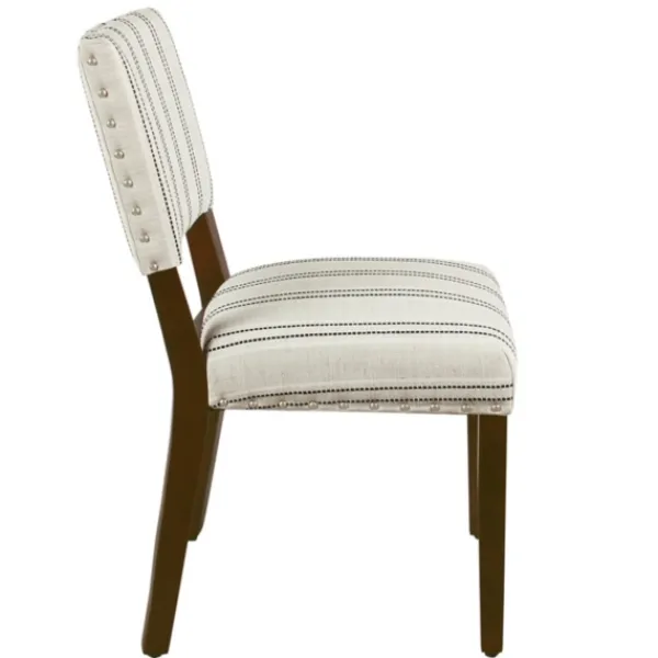 Dining Chairs-Kirkland's Home Black And Striped Dining Chairs, Set Of 2 White
