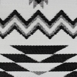 Outdoor Rugs-Kirkland's Home Black And White Aztec Outdoor Area Rug, 4X6 Black/White