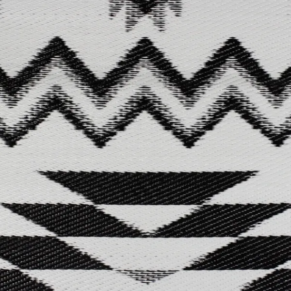 Outdoor Rugs-Kirkland's Home Black And White Aztec Outdoor Area Rug, 4X6 Black/White