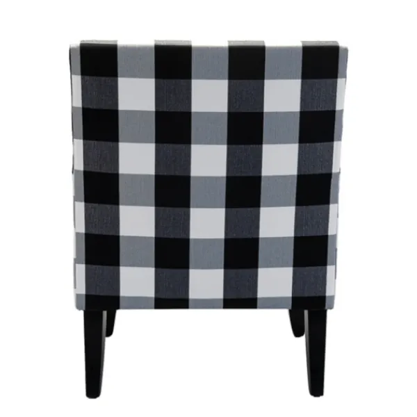 Accent Chairs-Kirkland's Home Black And White Buffalo Check Armchair Black/White