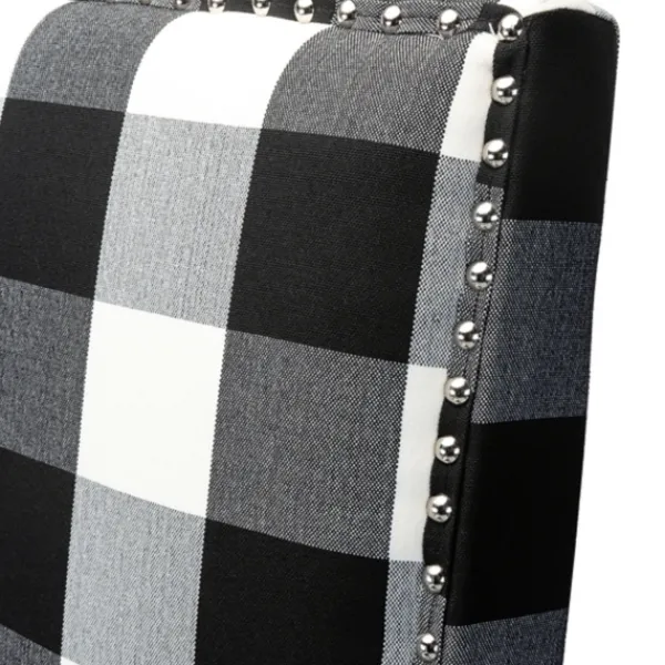 Accent Chairs-Kirkland's Home Black And White Buffalo Check Armchair Black/White