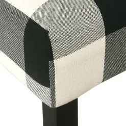 Bar Stools & Counter Height Stools-Kirkland's Home Black And White Buffalo Check Counter Stool Black/White