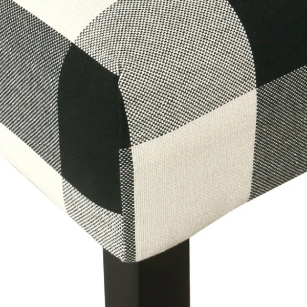 Bar Stools & Counter Height Stools-Kirkland's Home Black And White Buffalo Check Counter Stool Black/White